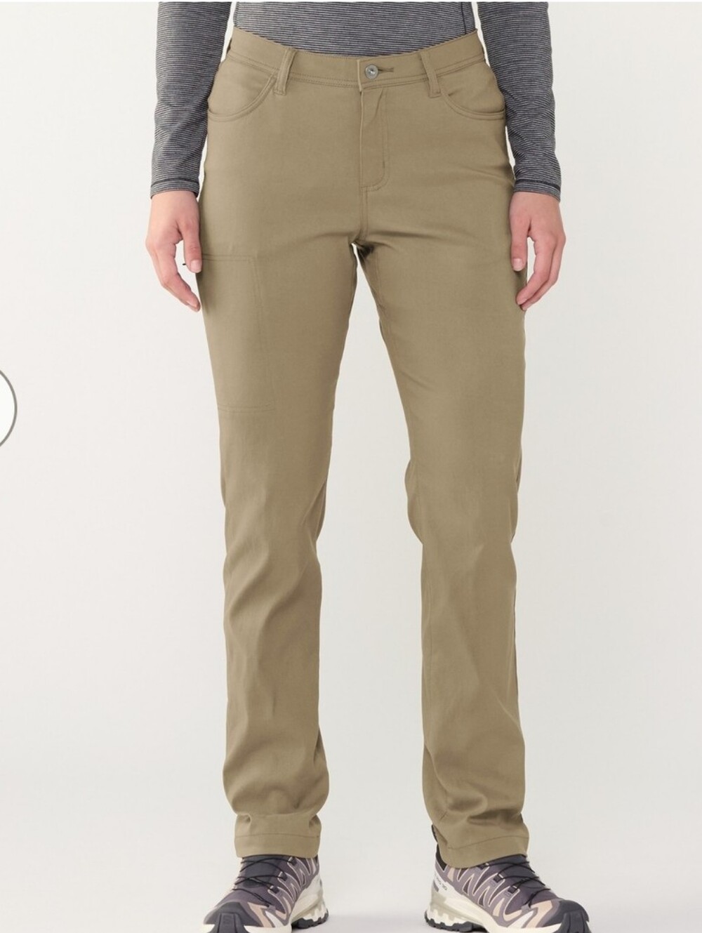 Prana Halle Convertible Pants In Dark Khaki 4 Roll Up Legs Zion Nylon Fabric